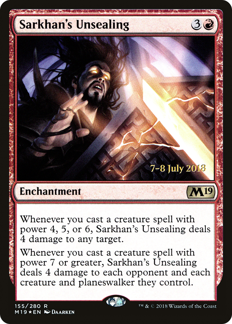Sarkhan's Unsealing (PM19-155S) - Core Set 2019 Promos Foil