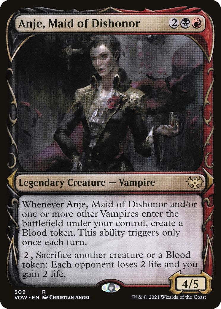 Anje, Maid of Dishonor (VOW-309) - Innistrad: Crimson Vow: (Showcase) Foil - Premium MTG Single from Wizards of the Coast - Just $0.22! Shop now at Game Crave Tournament Store