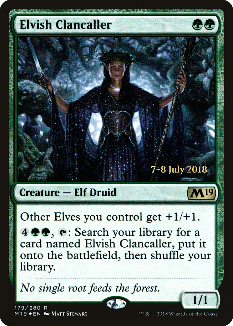 Elvish Clancaller (PM19-179S) - Core Set 2019 Promos Foil