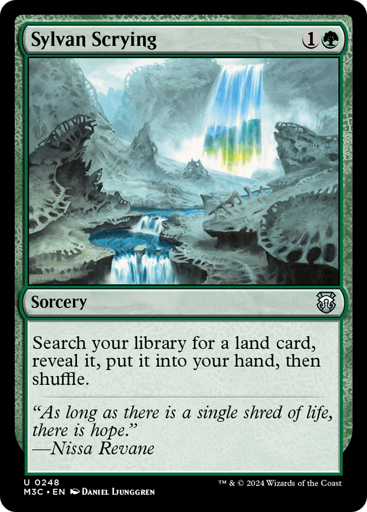 Sylvan Scrying (M3C-248) - Modern Horizons 3 Commander Foil - Premium MTG Single from Wizards of the Coast - Just $0.25! Shop now at Game Crave Tournament Store