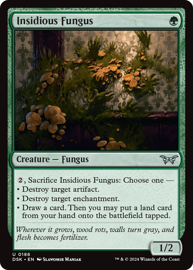 Insidious Fungus (DSK-186) - Duskmourn: House of Horror - Premium MTG Single from Wizards of the Coast - Just $0.26! Shop now at Game Crave Tournament Store