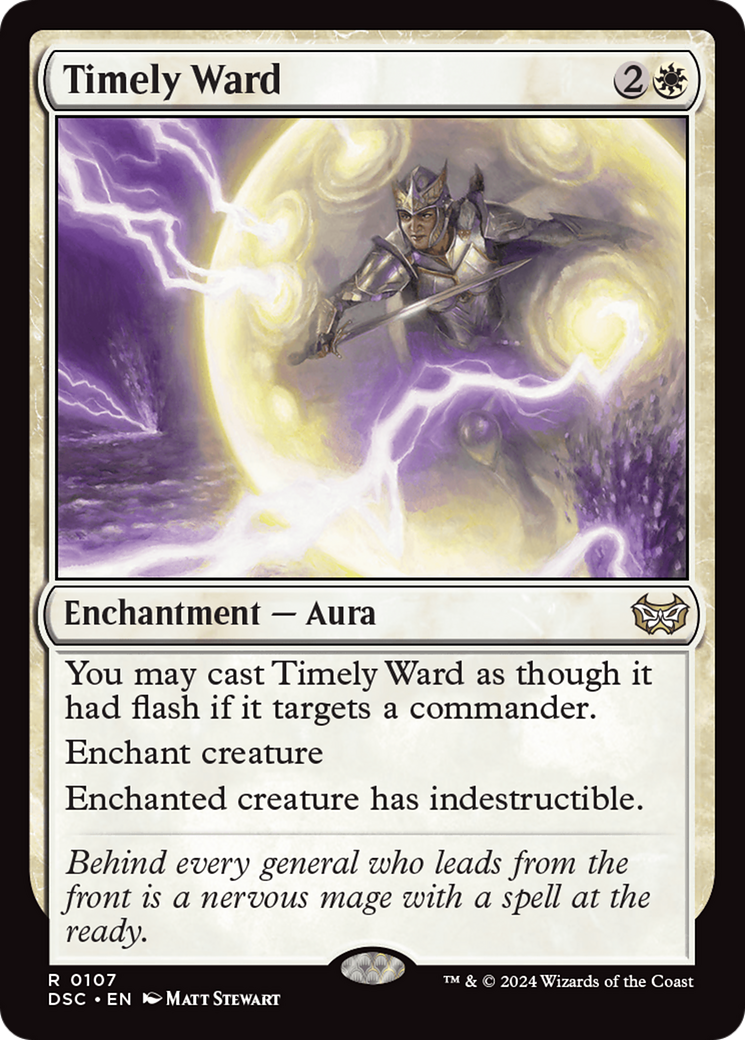 Timely Ward (DSC-107) - Duskmourn: House of Horror Commander - Premium MTG Single from Wizards of the Coast - Just $0.56! Shop now at Game Crave Tournament Store