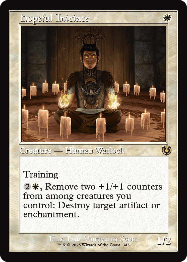 Hopeful Initiate (Retro Frame) (-343) - Innistrad Remastered Foil - Premium MTG Single from Wizards of the Coast - Just $0.26! Shop now at Game Crave Tournament Store