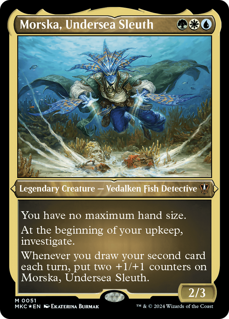 Morska, Undersea Sleuth (MKC-051) - Murders at Karlov Manor Commander Etched Foil - Premium MTG Single from Wizards of the Coast - Just $0.25! Shop now at Game Crave Tournament Store