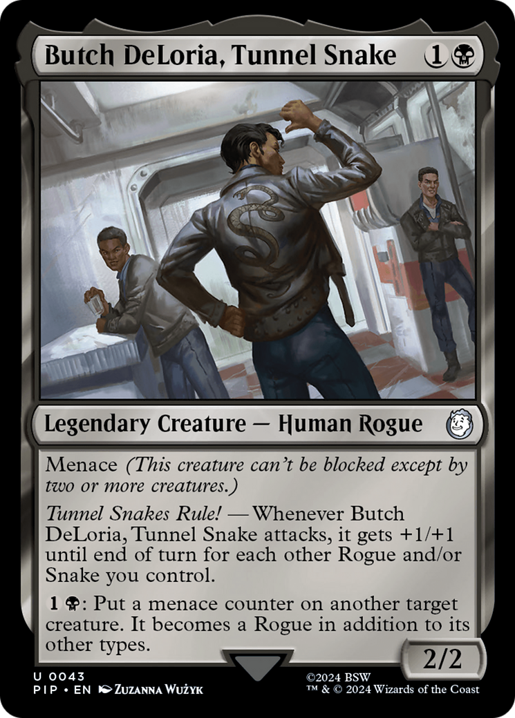 Butch DeLoria, Tunnel Snake (PIP-043) - Fallout Foil - Premium MTG Single from Wizards of the Coast - Just $1.43! Shop now at Game Crave Tournament Store