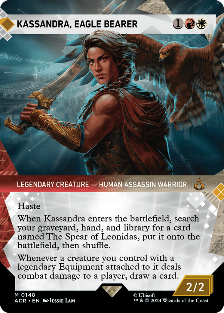 Kassandra, Eagle Bearer (ACR-148) - Assassin's Creed: (Showcase) (Borderless) - Premium MTG Single from Wizards of the Coast - Just $7.86! Shop now at Game Crave Tournament Store