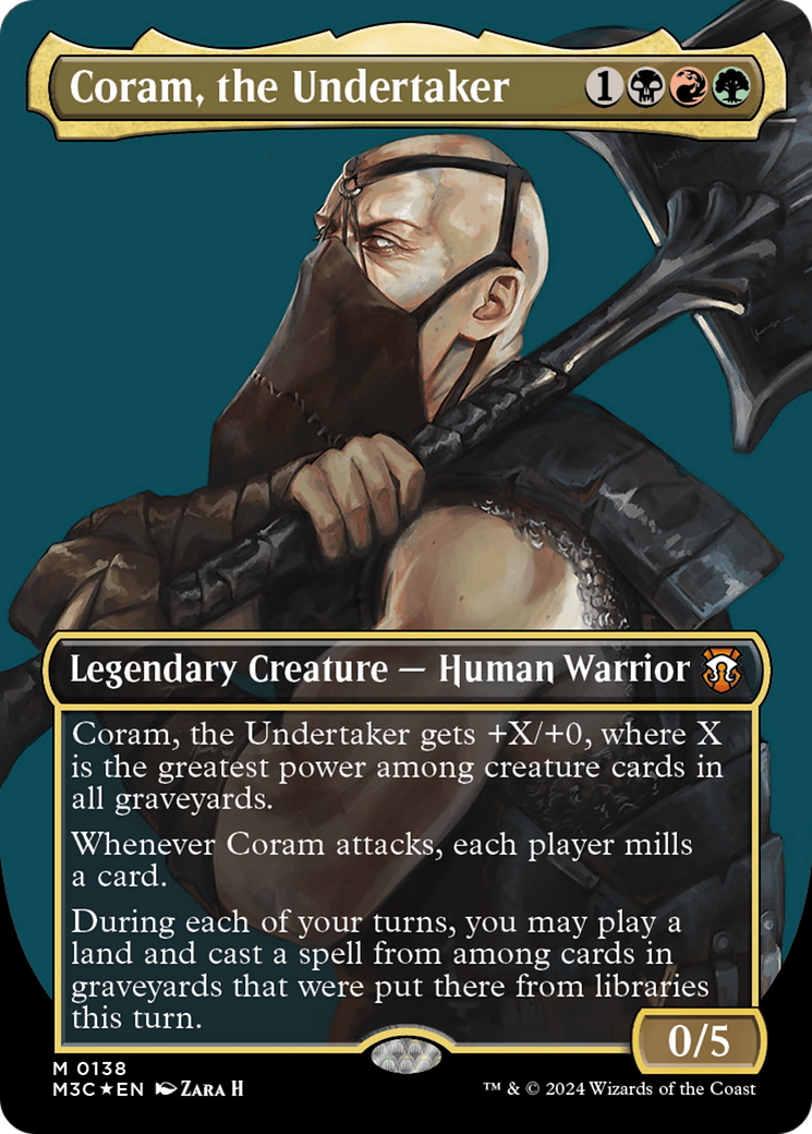 Coram, the Undertaker (M3C-138) - Modern Horizons 3 Commander: (Showcase) (Borderless) Foil - Premium MTG Single from Wizards of the Coast - Just $2.14! Shop now at Game Crave Tournament Store