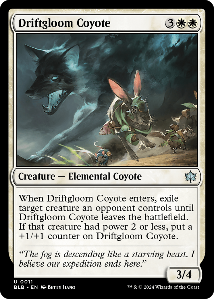 Driftgloom Coyote (BLB-011) - Bloomburrow Foil - Premium MTG Single from Wizards of the Coast - Just $0.25! Shop now at Game Crave Tournament Store