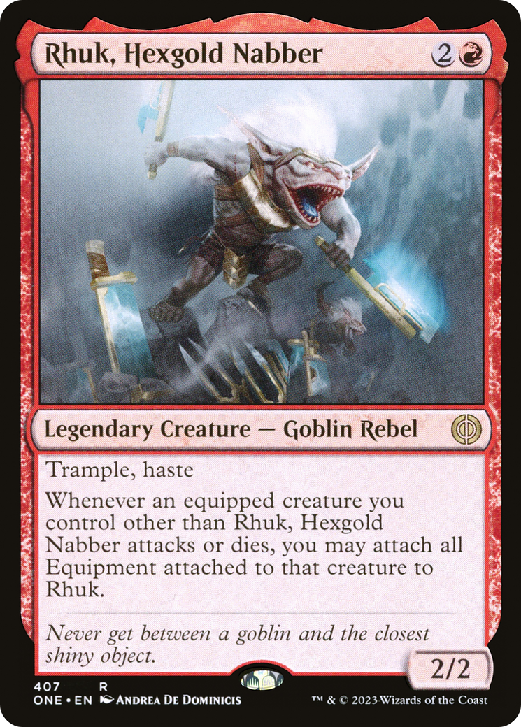 Rhuk, Hexgold Nabber (ONE-407) - Phyrexia: All Will Be One Foil - Premium MTG Single from Wizards of the Coast - Just $0.25! Shop now at Game Crave Tournament Store