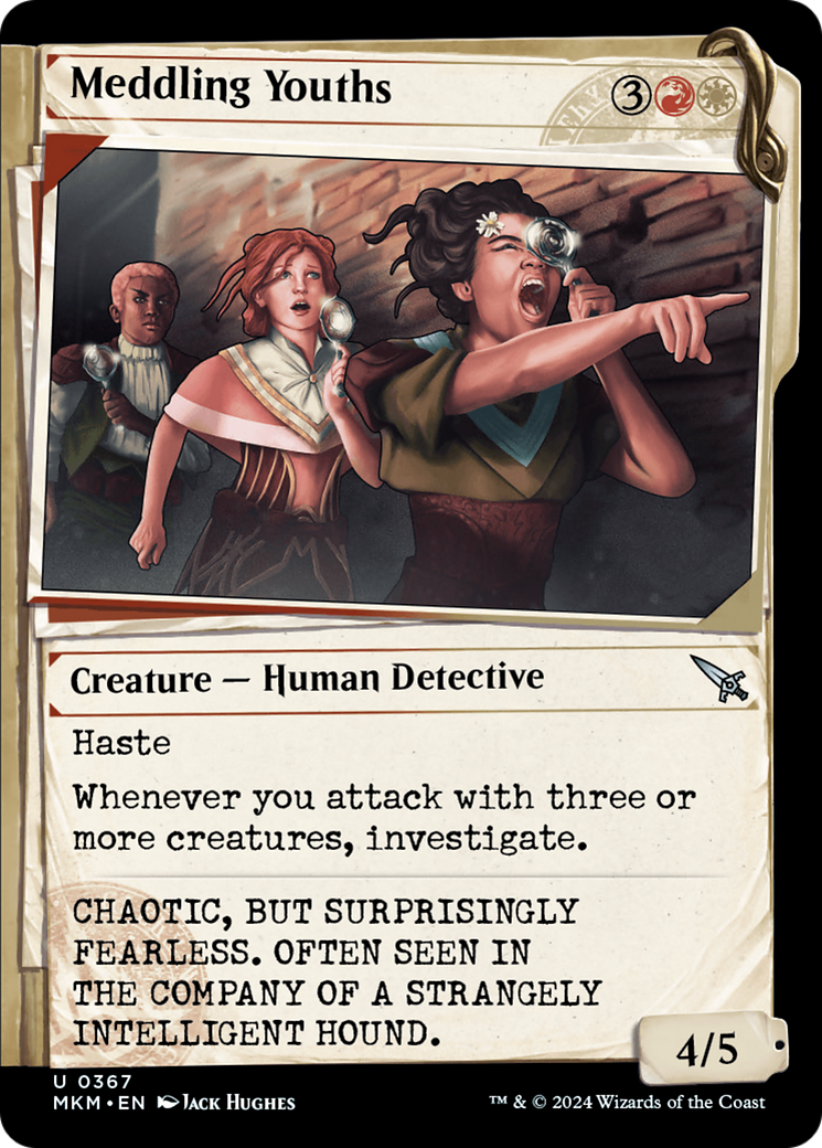 Meddling Youths (MKM-367) - Murders at Karlov Manor: (Showcase) - Premium MTG Single from Wizards of the Coast - Just $0.25! Shop now at Game Crave Tournament Store
