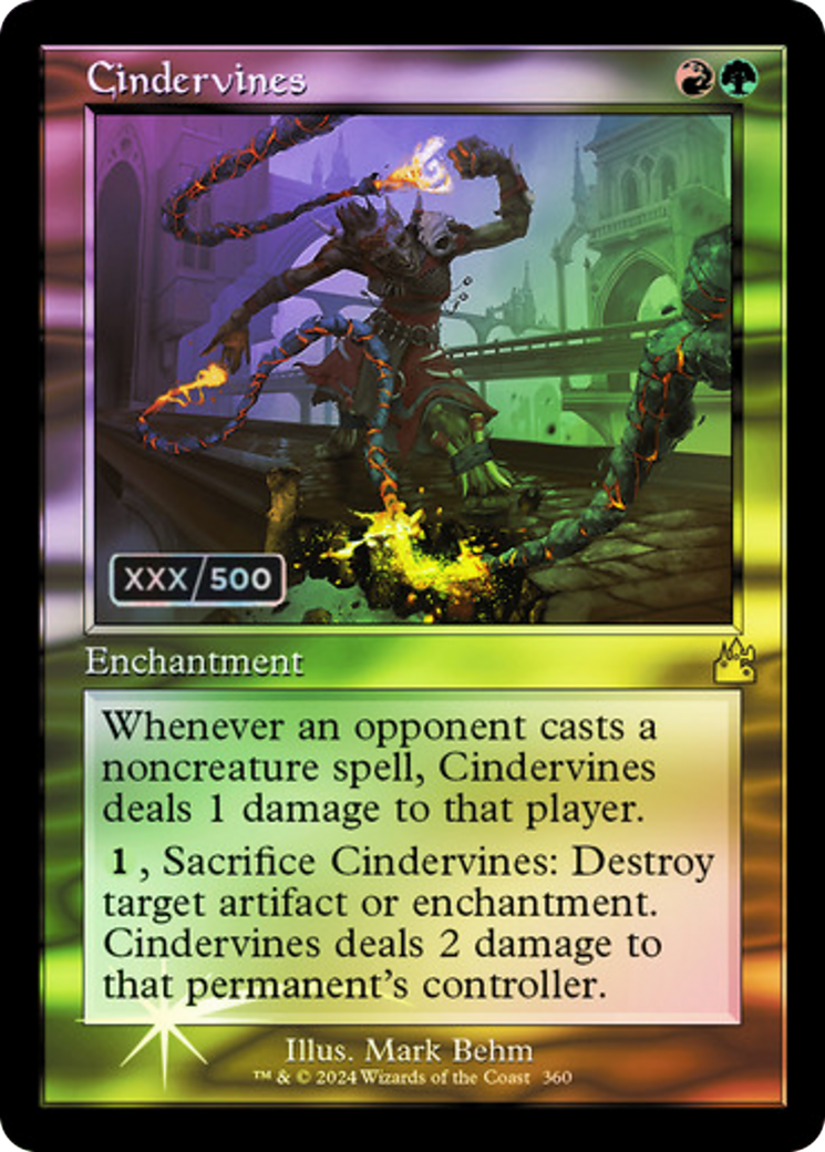 Cindervines (RVR-360Z) - Ravnica Remastered Foil - Premium MTG Single from Wizards of the Coast - Just $70! Shop now at Game Crave Tournament Store
