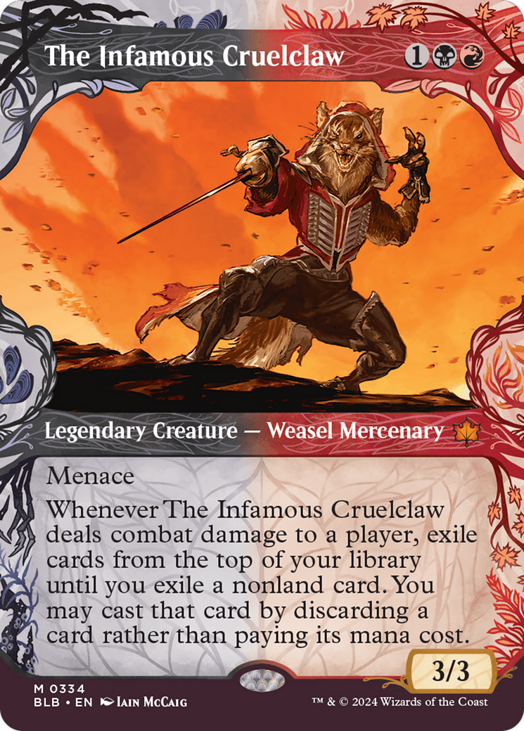 The Infamous Cruelclaw (BLB-334) - Bloomburrow - Premium MTG Single from Wizards of the Coast - Just $2.09! Shop now at Game Crave Tournament Store
