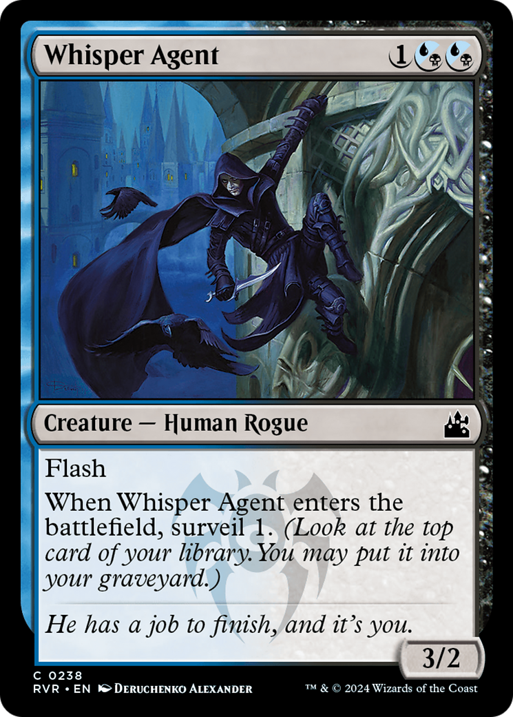 Whisper Agent (RVR-238) - Ravnica Remastered - Premium MTG Single from Wizards of the Coast - Just $0.25! Shop now at Game Crave Tournament Store