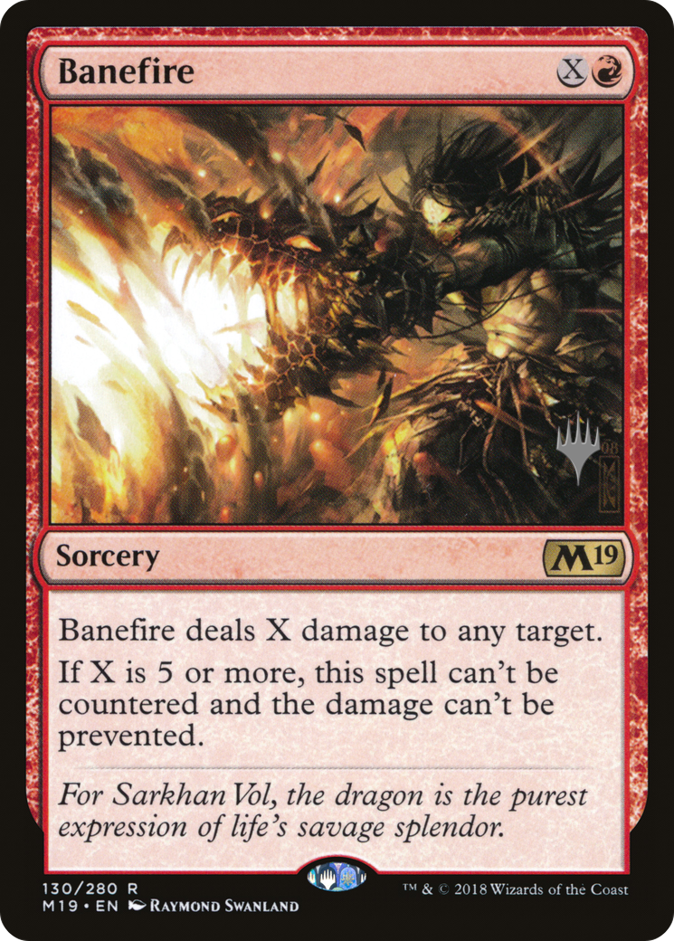 Banefire (PM19-130P) - Core Set 2019 Promos Foil