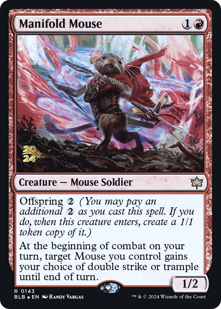 Manifold Mouse (PBLB-143S) - Bloomburrow Promos Foil - Premium MTG Single from Wizards of the Coast - Just $3.78! Shop now at Game Crave Tournament Store
