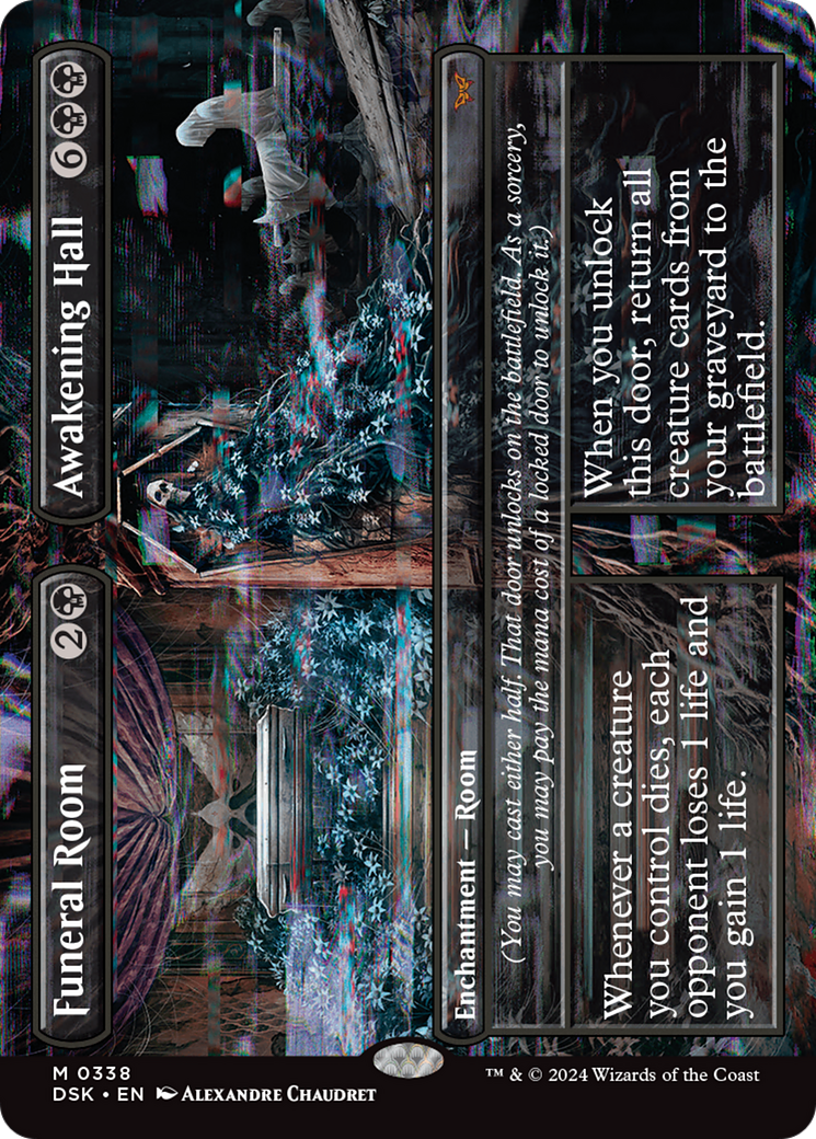 Funeral Room // Awakening Hall (DSK-338) - Duskmourn: House of Horror (Borderless) - Premium MTG Single from Wizards of the Coast - Just $4.50! Shop now at Game Crave Tournament Store