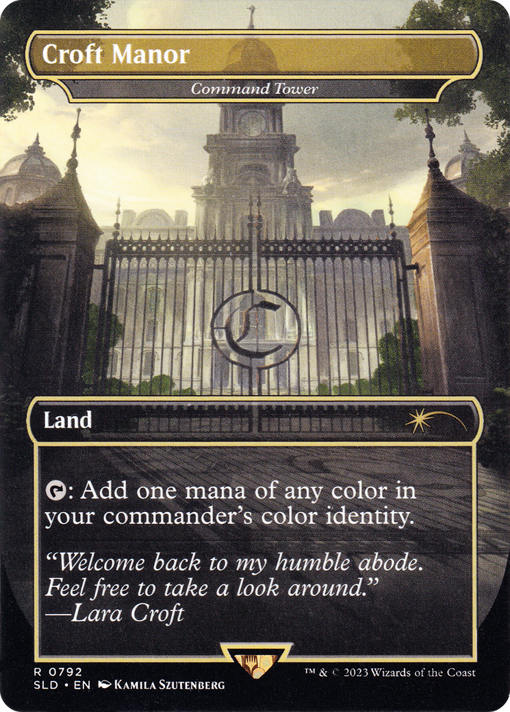Command Tower (SLD-792) - Secret Lair Drop / Croft Manor (Borderless) - Premium MTG Single from Wizards of the Coast - Just $5.87! Shop now at Game Crave Tournament Store