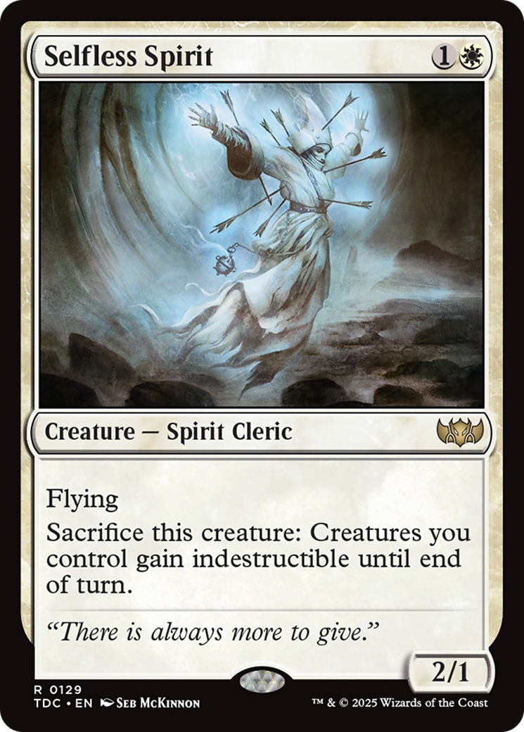 Selfless Spirit (TDC-129) - Tarkir: Dragonstorm Commander - Premium MTG Single from Wizards of the Coast - Just $0.12! Shop now at Game Crave Tournament Store