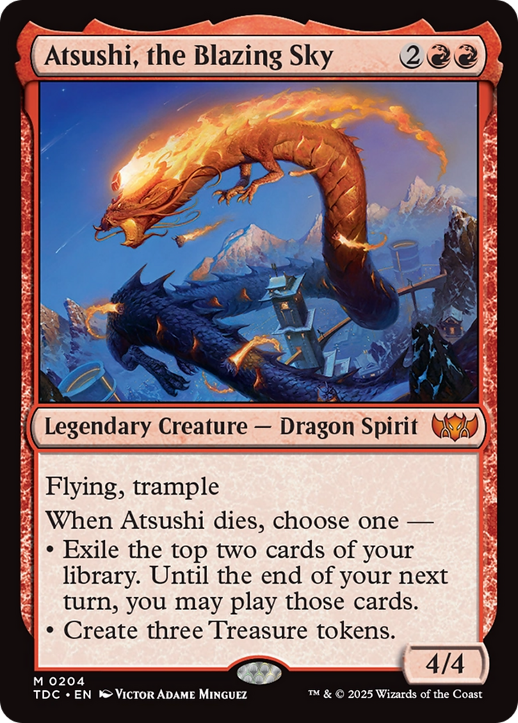 Atsushi, the Blazing Sky (TDC-204) - Tarkir: Dragonstorm Commander - Premium MTG Single from Wizards of the Coast - Just $0.16! Shop now at Game Crave Tournament Store