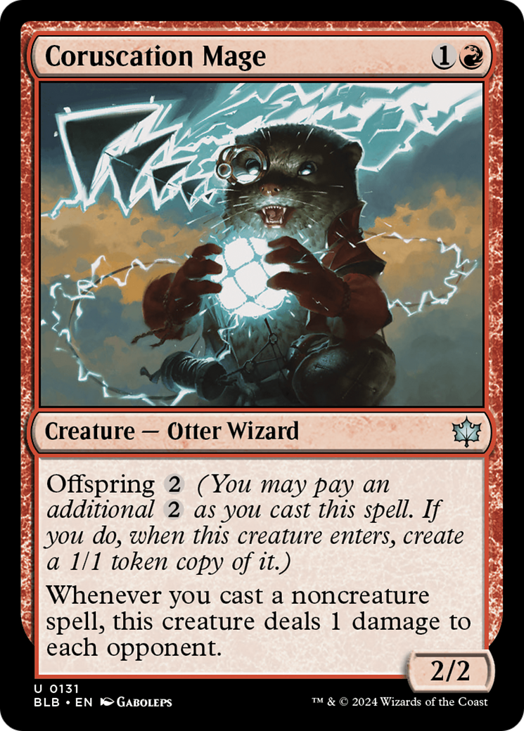 Coruscation Mage (BLB-131) - Bloomburrow - Premium MTG Single from Wizards of the Coast - Just $0.33! Shop now at Game Crave Tournament Store