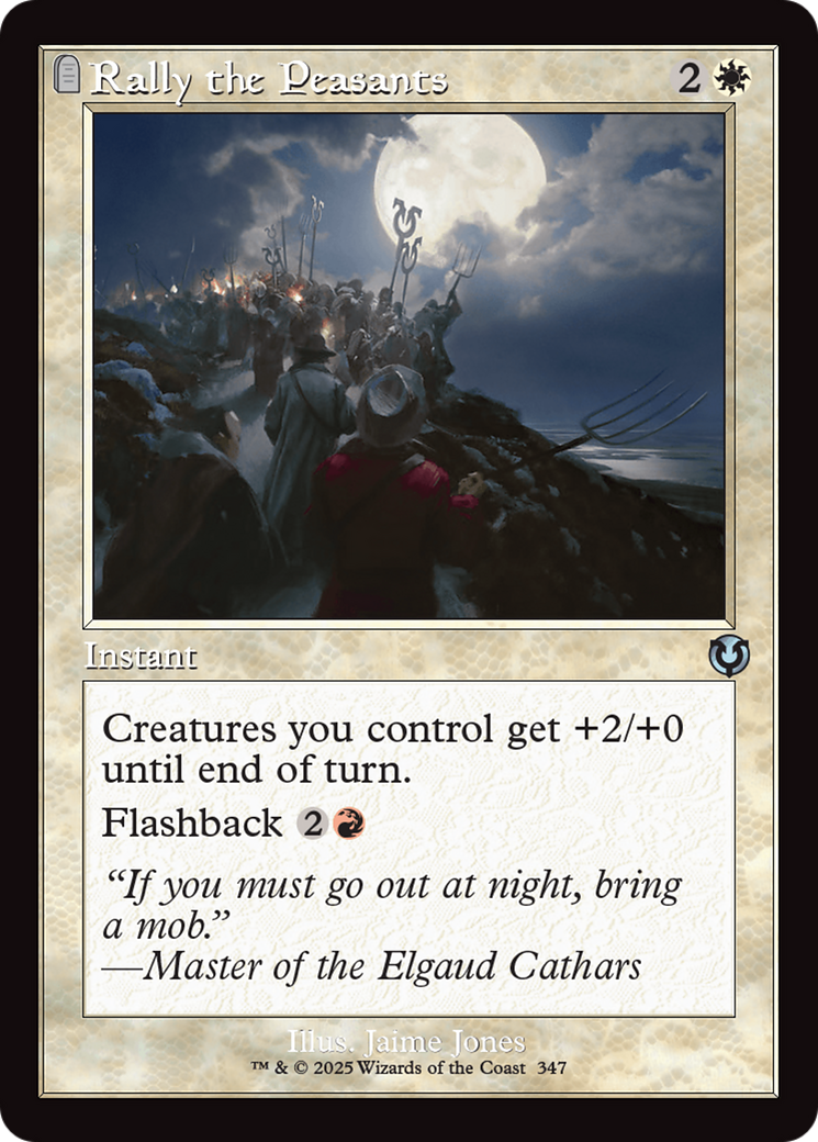 Rally the Peasants (Retro Frame) (-347) - Innistrad Remastered Foil - Premium MTG Single from Wizards of the Coast - Just $0.25! Shop now at Game Crave Tournament Store