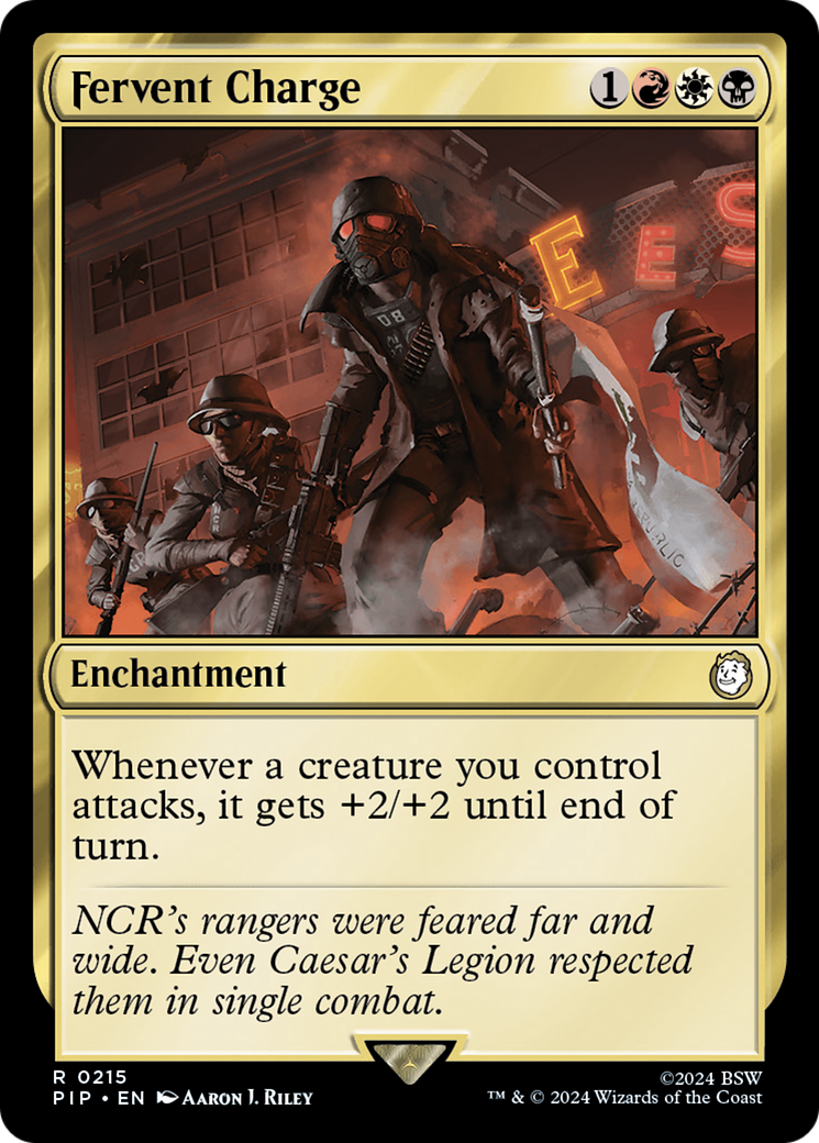 Fervent Charge (PIP-215) - Fallout - Premium MTG Single from Wizards of the Coast - Just $0.26! Shop now at Game Crave Tournament Store