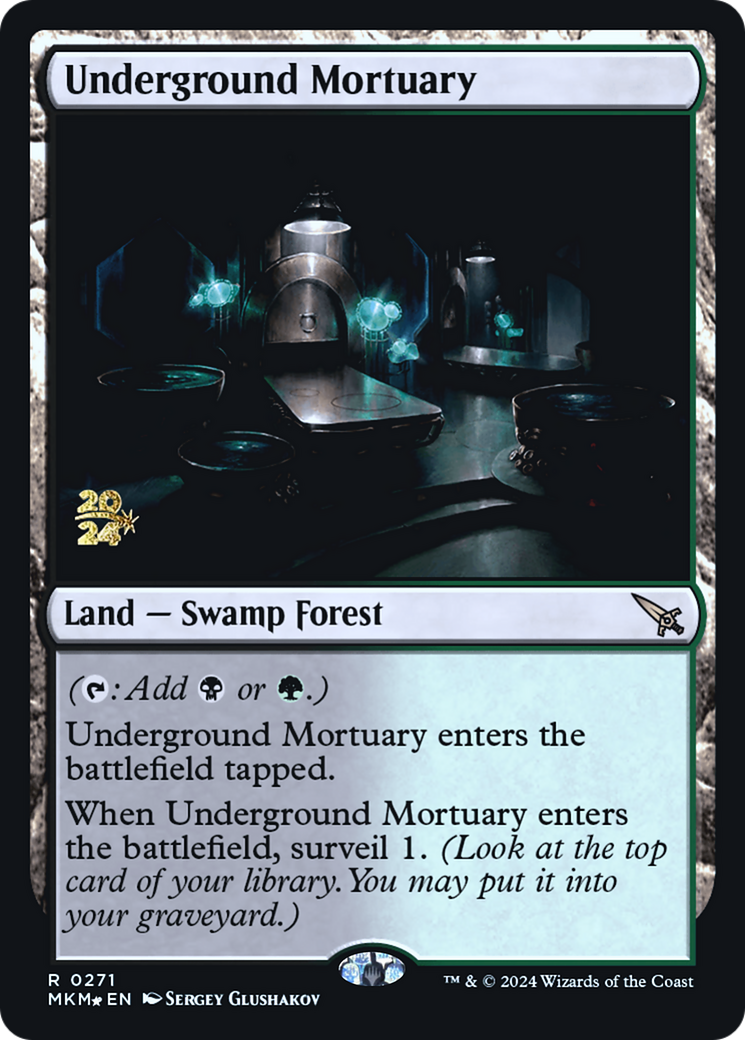 Underground Mortuary (PMKM-271S) - Murders at Karlov Manor Promos Foil - Premium MTG Single from Wizards of the Coast - Just $13.93! Shop now at Game Crave Tournament Store