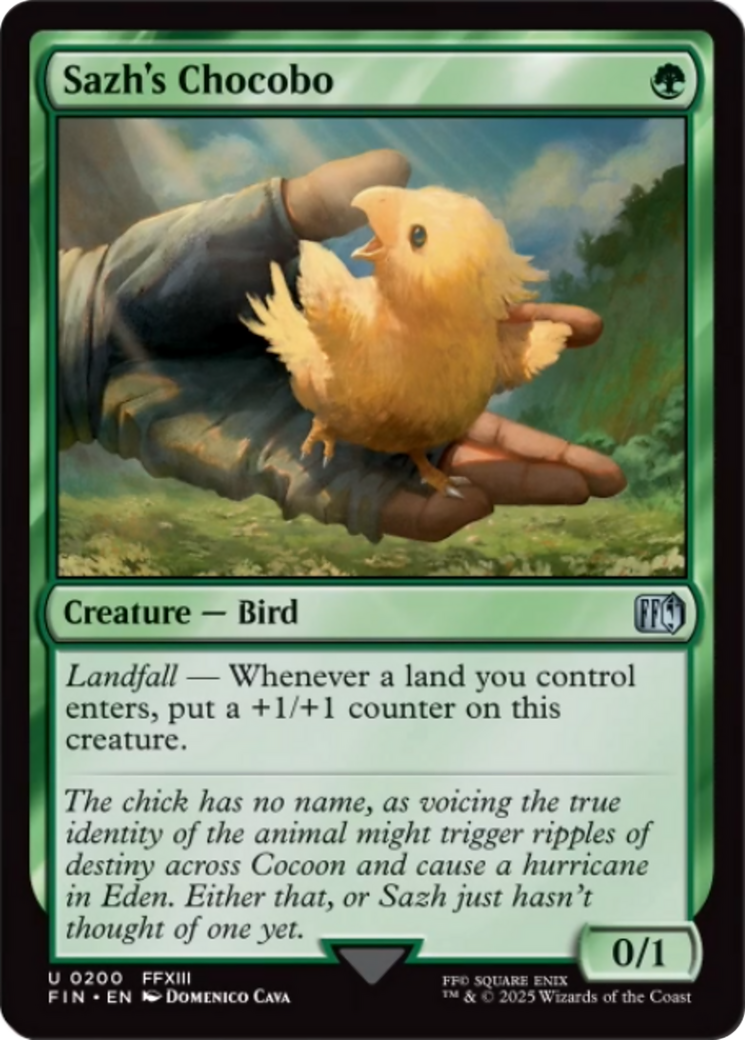 Sazh's Chocobo (FIN-200) - FINAL FANTASY - Premium MTG Single from Wizards of the Coast - Just $0.15! Shop now at Game Crave Tournament Store