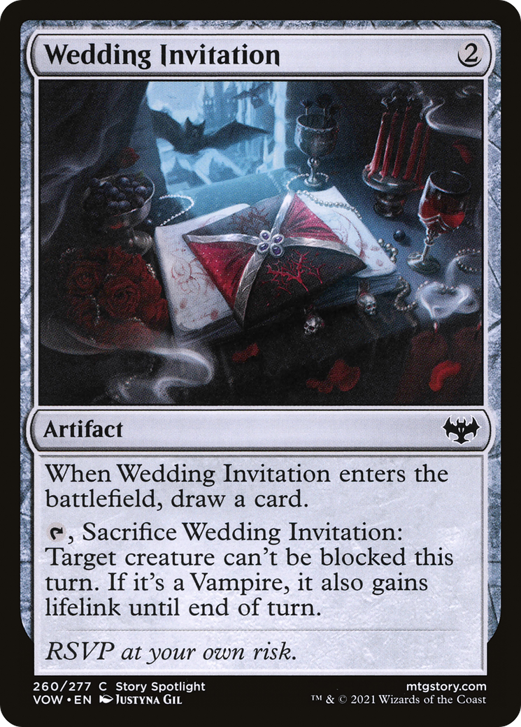 Wedding Invitation (VOW-260) - Innistrad: Crimson Vow - Premium MTG Single from Wizards of the Coast - Just $0.08! Shop now at Game Crave Tournament Store