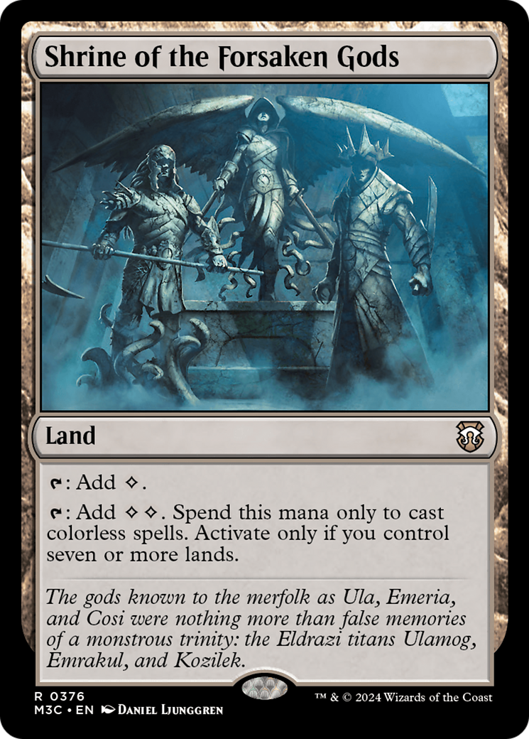 Shrine of the Forsaken Gods (M3C-376) - Modern Horizons 3 Commander Foil - Premium MTG Single from Wizards of the Coast - Just $0.25! Shop now at Game Crave Tournament Store