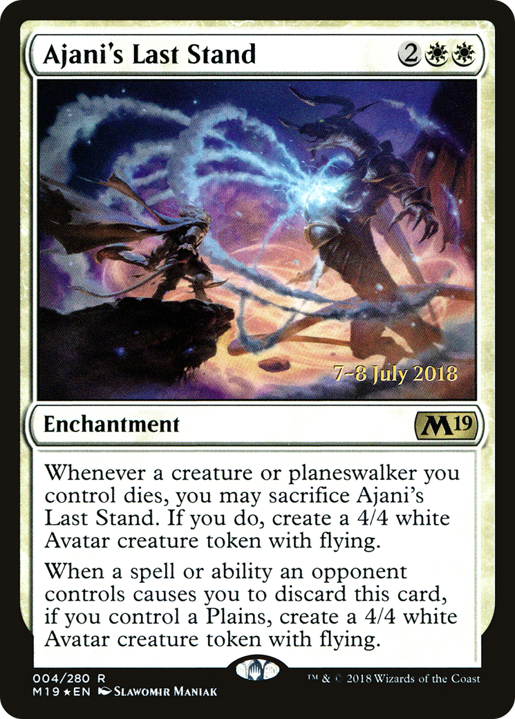 Ajani's Last Stand (PM19-04S) - Core Set 2019 Promos Foil