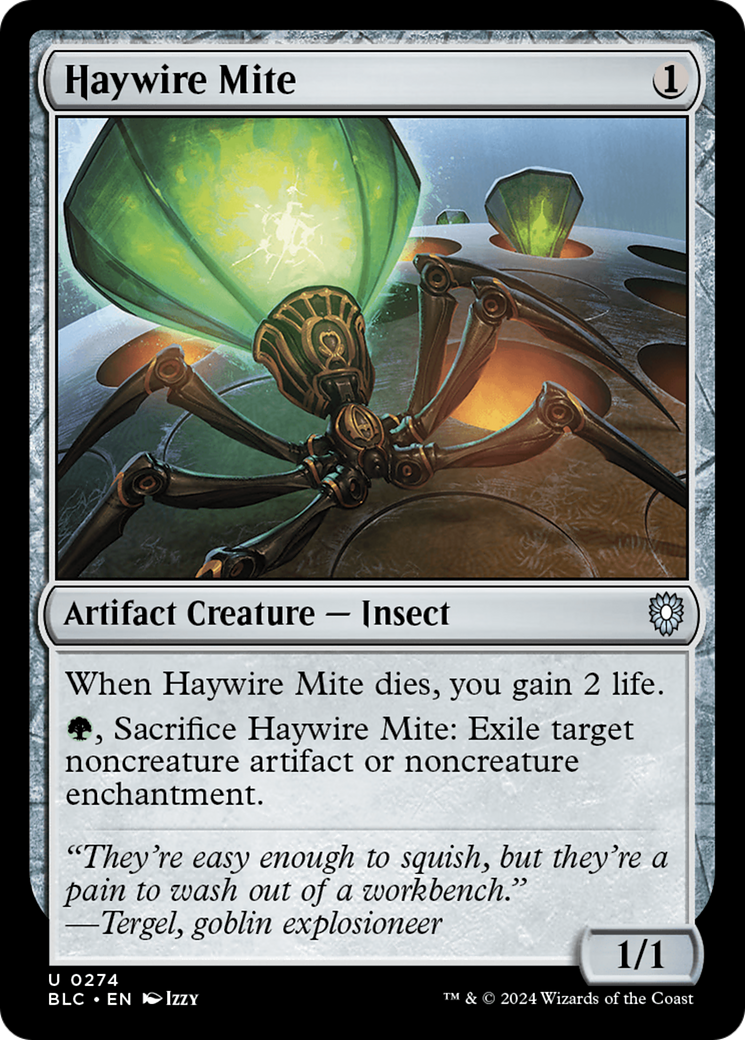 Haywire Mite (BLC-274) - Bloomburrow Commander - Premium MTG Single from Wizards of the Coast - Just $0.65! Shop now at Game Crave Tournament Store