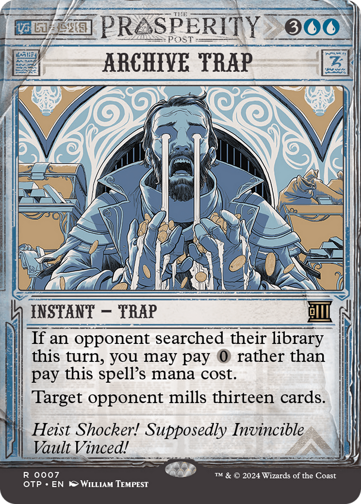 Archive Trap (OTP-007) - Breaking News: (Showcase) (Borderless) - Premium MTG Single from Wizards of the Coast - Just $0.75! Shop now at Game Crave Tournament Store