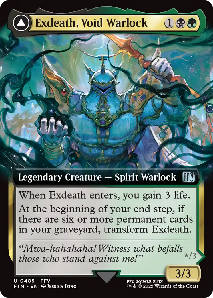 Exdeath, Void Warlock // Neo Exdeath, Dimension's End (FIN-485) - FINAL FANTASY: (Extended Art) Foil - Premium MTG Single from Wizards of the Coast - Just $5.12! Shop now at Game Crave Tournament Store