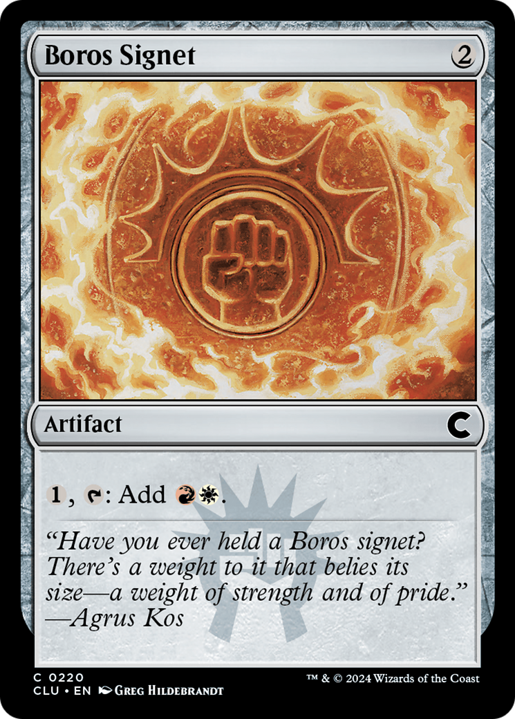 Boros Signet (CLU-220) - Ravnica: Clue Edition - Premium MTG Single from Wizards of the Coast - Just $0.44! Shop now at Game Crave Tournament Store