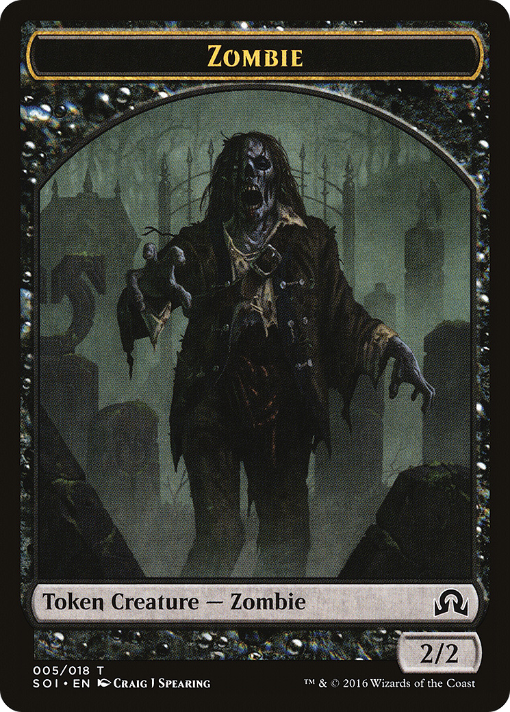 Zombie (TSOI-005) - Shadows over Innistrad Tokens