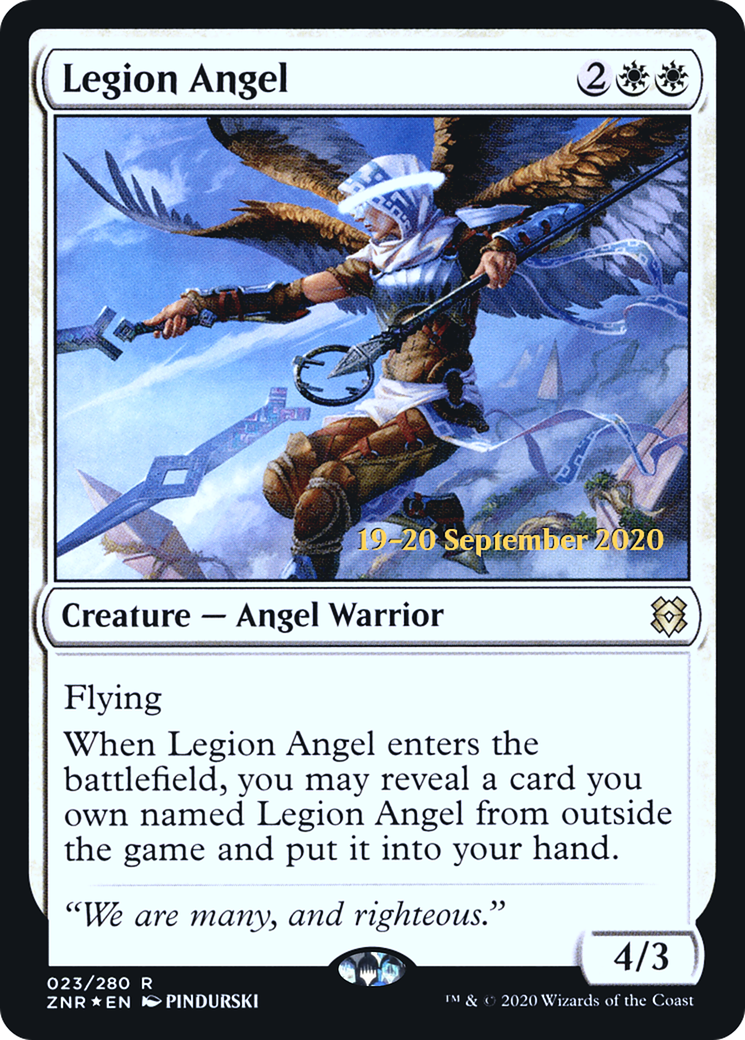 Legion Angel (PZNR-23S) - Zendikar Rising Promos Foil
