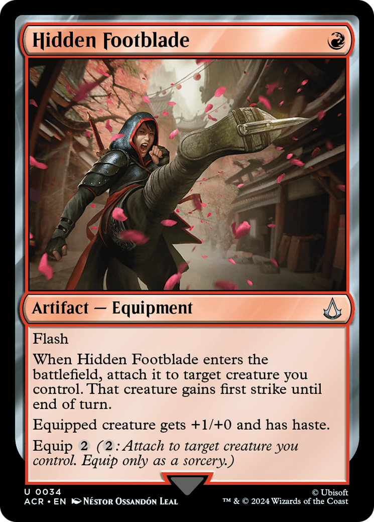 Hidden Footblade (ACR-034) - Assassin's Creed Foil - Premium MTG Single from Wizards of the Coast - Just $0.25! Shop now at Game Crave Tournament Store