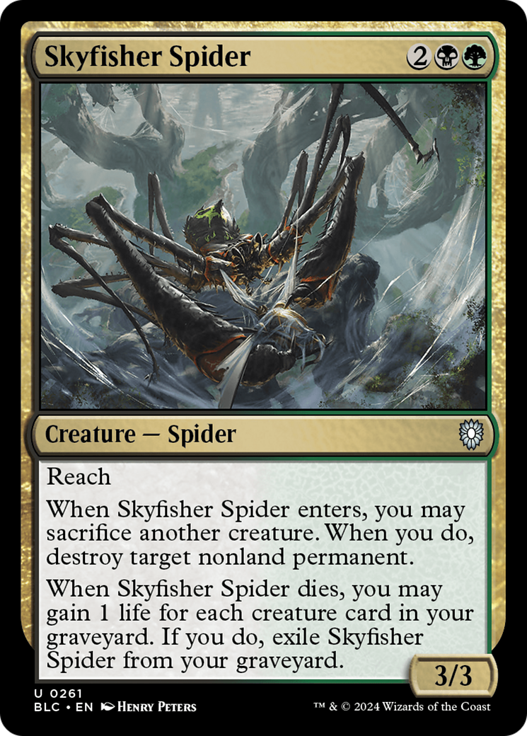 Skyfisher Spider (BLC-261) - Bloomburrow Commander - Premium MTG Single from Wizards of the Coast - Just $0.25! Shop now at Game Crave Tournament Store