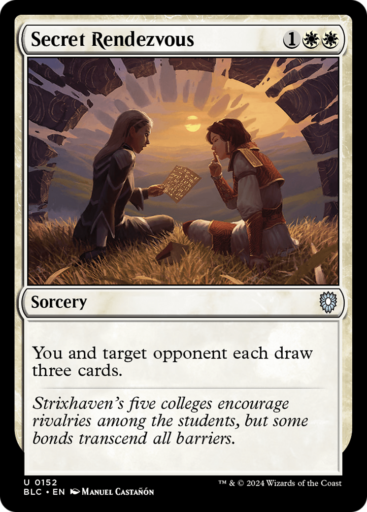Secret Rendezvous (BLC-152) - Bloomburrow Commander - Premium MTG Single from Wizards of the Coast - Just $0.25! Shop now at Game Crave Tournament Store