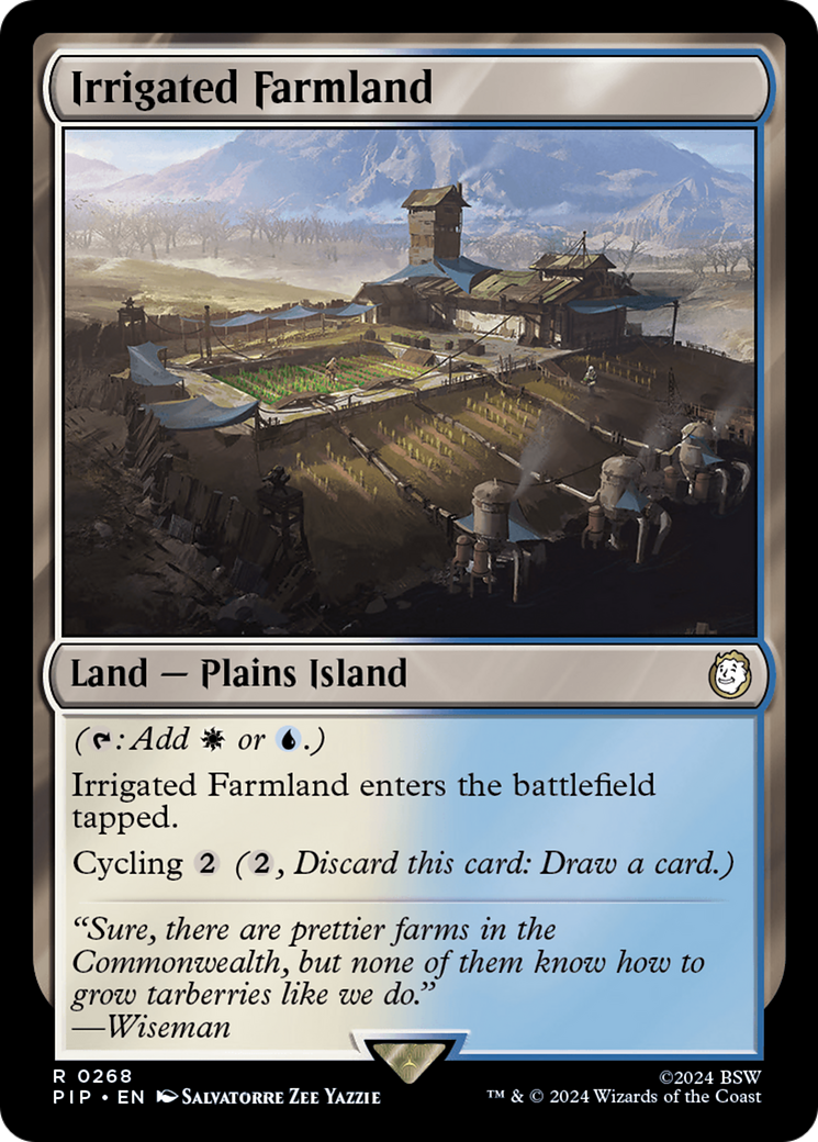 Irrigated Farmland (PIP-268) - Fallout Foil - Premium MTG Single from Wizards of the Coast - Just $0.30! Shop now at Game Crave Tournament Store
