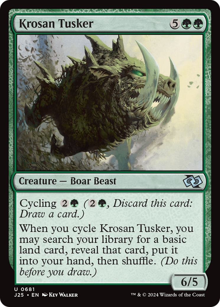 Krosan Tusker (J25-681) - Foundations Jumpstart - Premium MTG Single from Wizards of the Coast - Just $0.25! Shop now at Game Crave Tournament Store