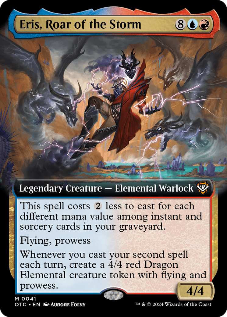 Eris, Roar of the Storm (OTC-041) - Outlaws of Thunder Junction Commander: (Extended Art) Foil - Premium MTG Single from Wizards of the Coast - Just $2.35! Shop now at Game Crave Tournament Store