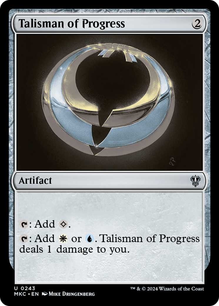 Talisman of Progress (MKC-243) - Murders at Karlov Manor Commander - Premium MTG Single from Wizards of the Coast - Just $0.26! Shop now at Game Crave Tournament Store