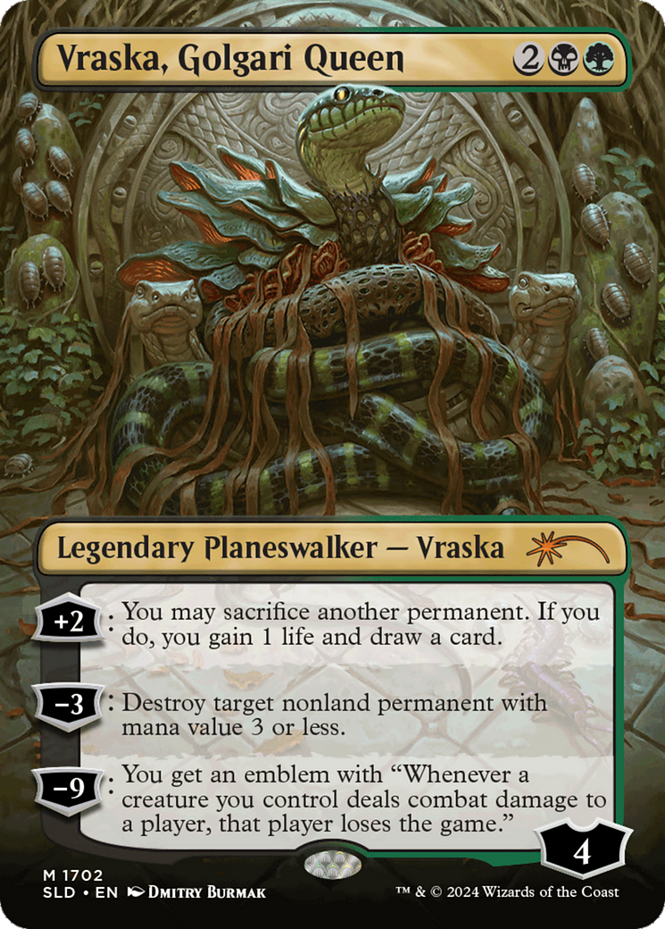Vraska, Golgari Queen (SLD-1702) - Secret Lair Drop (Borderless) - Premium MTG Single from Wizards of the Coast - Just $8.34! Shop now at Game Crave Tournament Store