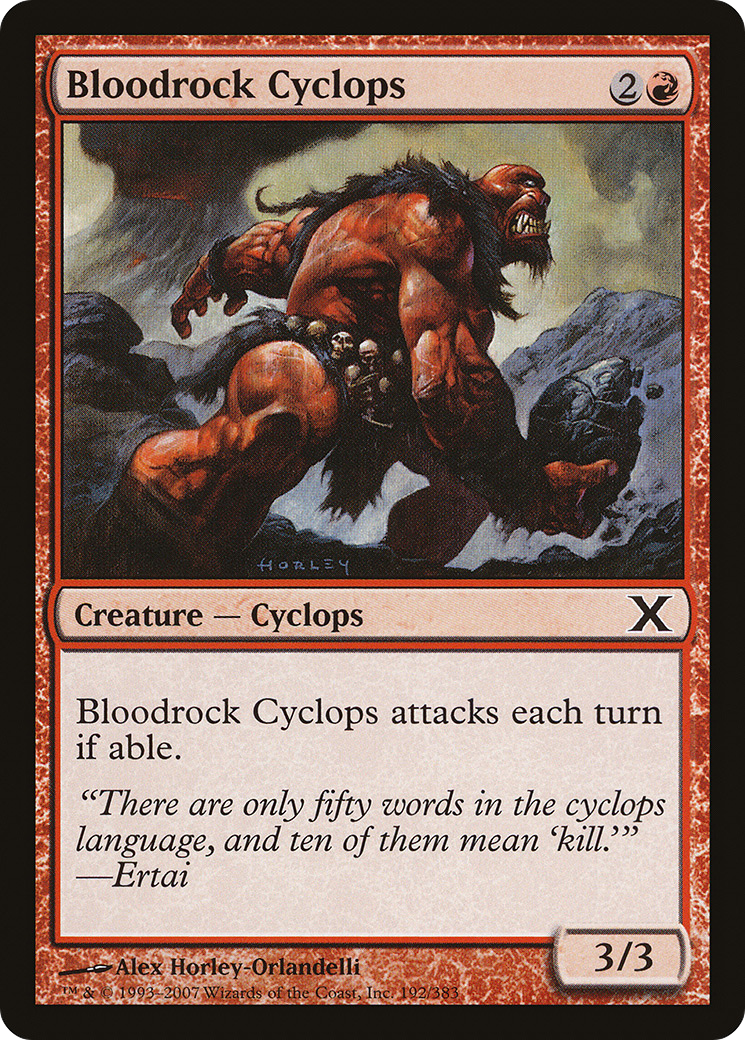 Bloodrock Cyclops (10E-192) - Tenth Edition Foil