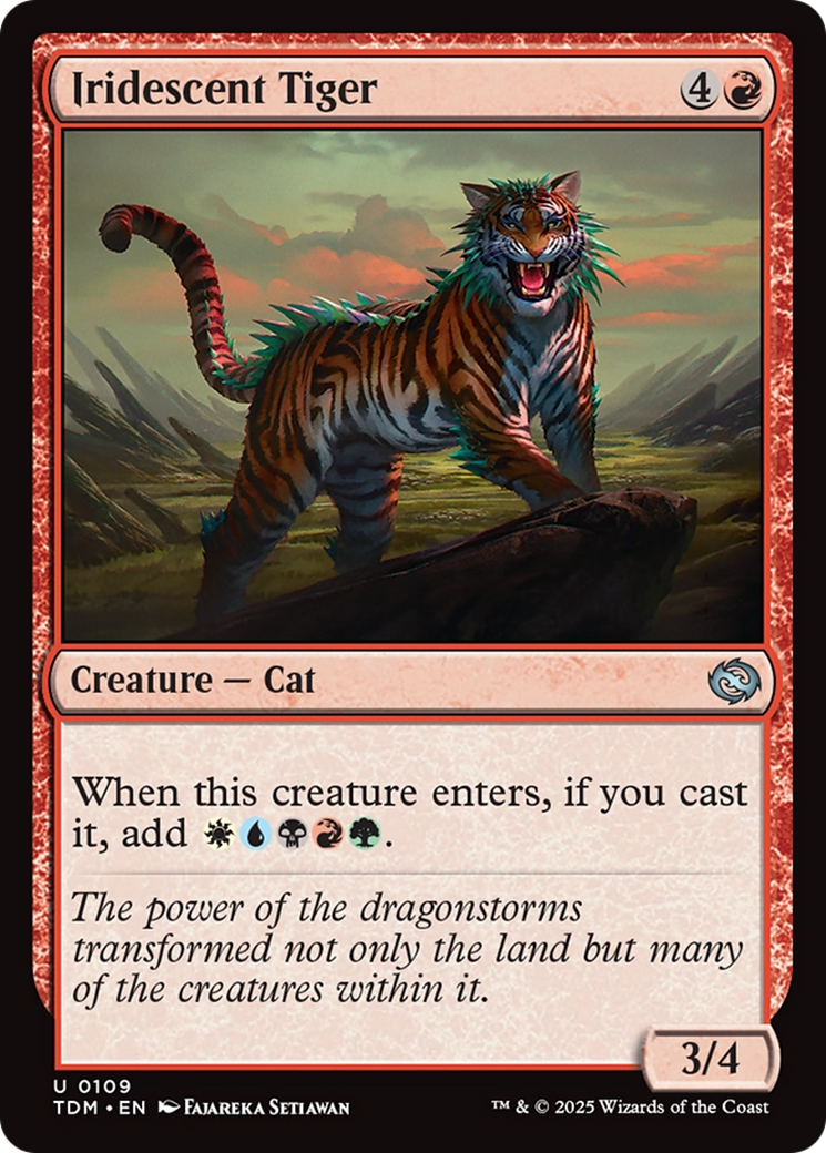 Iridescent Tiger (TDM-109) - Tarkir: Dragonstorm Foil - Premium MTG Single from Wizards of the Coast - Just $0.08! Shop now at Game Crave Tournament Store