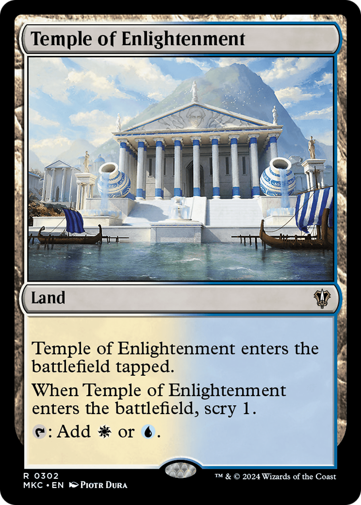 Temple of Enlightenment (MKC-302) - Murders at Karlov Manor Commander - Premium MTG Single from Wizards of the Coast - Just $0.25! Shop now at Game Crave Tournament Store
