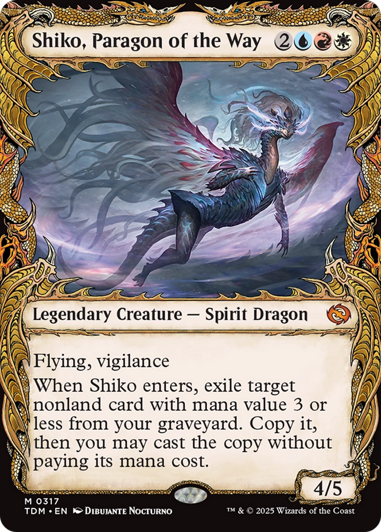 Shiko, Paragon of the Way (TDM-317) - Tarkir: Dragonstorm: (Showcase) Foil - Premium MTG Single from Wizards of the Coast - Just $3.32! Shop now at Game Crave Tournament Store