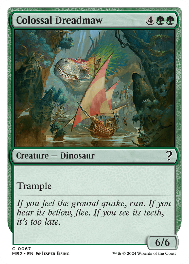 Colossal Dreadmaw (MB2-067) - Mystery Booster 2 - Premium MTG Single from Wizards of the Coast - Just $0.26! Shop now at Game Crave Tournament Store